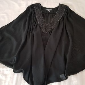 Gracia sheer batwing blouse